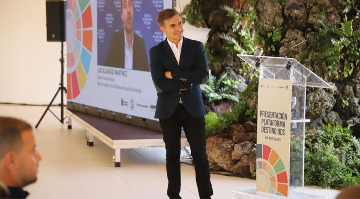 Héctor Fernández en la Presentación de la Plataforma Destino ODS | Foto cedida