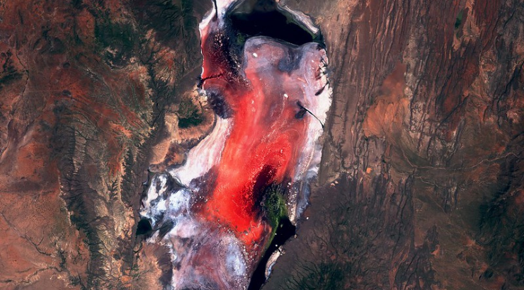 Vista aérea del Lago Natrón en Tanzania | Foto: Monja Šebela (CC BY 2.0)