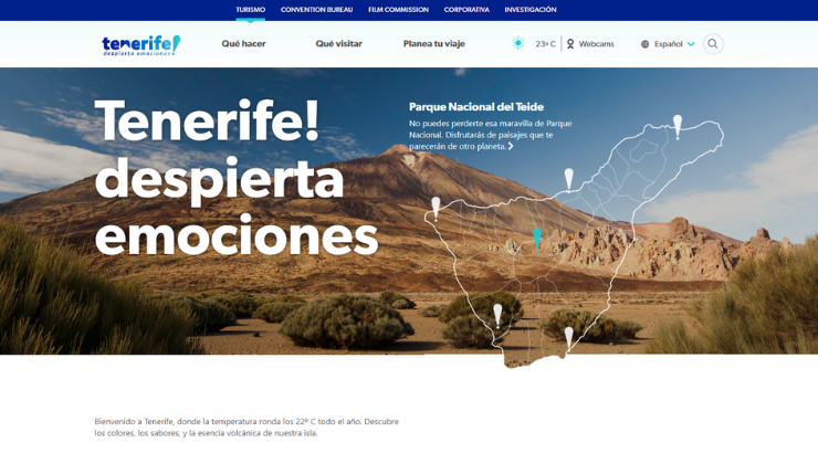 Web oficial Turismo de Tenerife