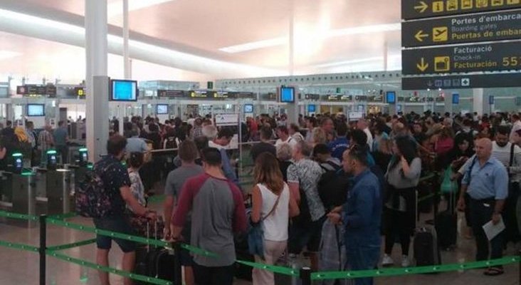 Colas en el Aeropuerto de Barcelona