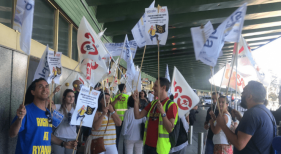 Trabajadores de Ryanair en huelga Trabajadores de Ryanair en huelga