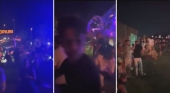 Capturas de un vídeo en el que puede verse a la gente huyendo tras los disparos y agolpada en la puerta de la discoteca Opium de Marbella (Málaga)