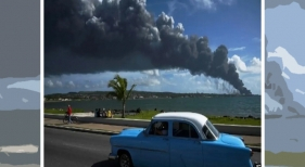 Incendio cercano al aeropuerto de Varadero, genera nube de humo que ya afecta a La Habana | Foto: Radio Viva 24