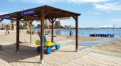 Aumentan a 37 el número de playas accesibles en la Región de Murcia. Foto: Vía Twitter (@FAMDIF)
