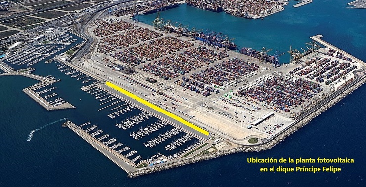Zona donde se quiere instalar la planta fotovoltaica en el Puerto de Valencia