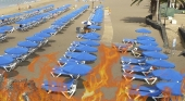 Imagen ilustrativa del incendio de hamacas en Puerto del Carmen (Lanzarote) 