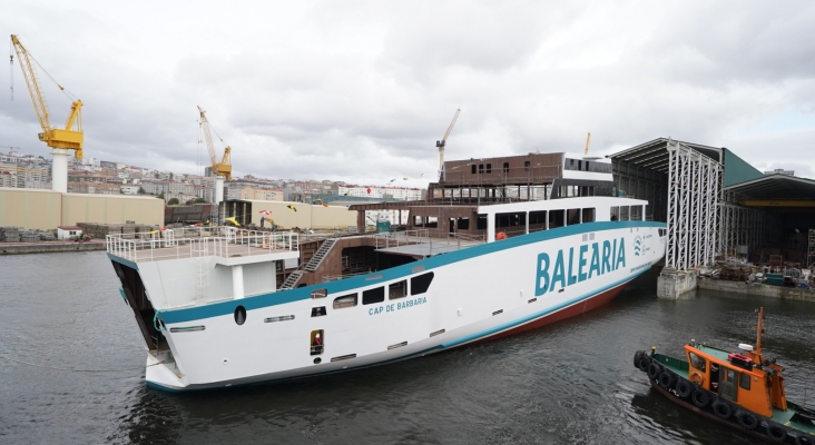 Baleària bota el primer ferry eléctrico construido en España que navegará en Baleares 
