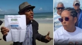 A la izquierda, Edgar Núñez, presidente de DDHH para Todos / A la derecha, Aracely Valdez, de la Asociación de Vendedores y Pescadores de Playa Macao.