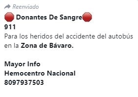 dona sangre dominicana accidente