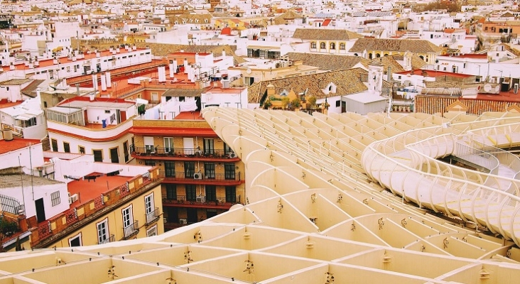 Vista aérea de la ciudad de Sevilla