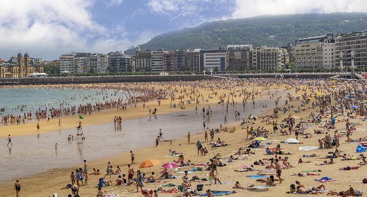 Playa de La Concha, en San Sebastián