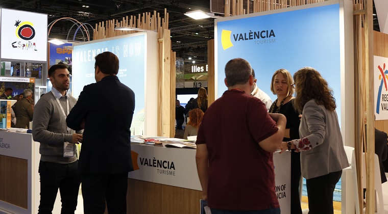 Espacio de promoción de la provincia y ciudad de Valencia en la WTM 2022 | Foto: Tourinews