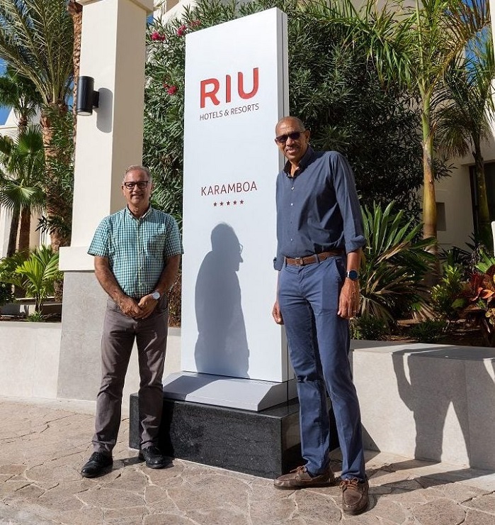 Carlos Almeida y Carmelo González, responsables de RRHH de RIU Hotels & Resorts de Cabo Verde y Gran Canaria