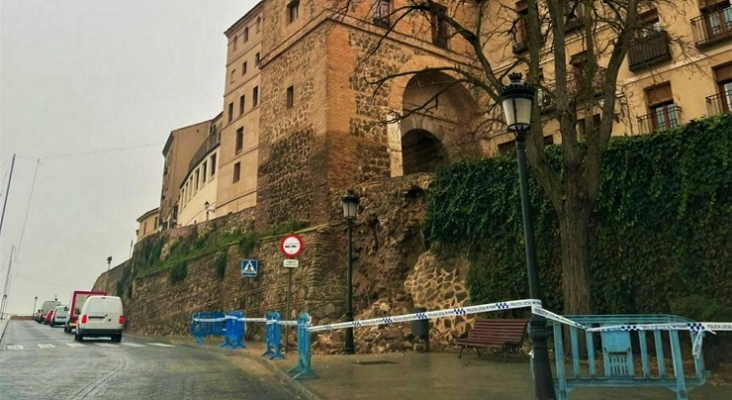 Vista del derrumbe Foto Ayuntamiento de Toledo