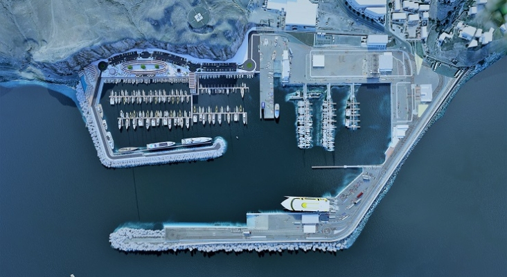 Vista aérea del proyecto Marina Jandía