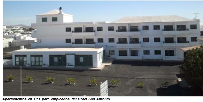 Apartamentos para alojar a los empleados del Hotel San Antonio Foto cedida por Juan Cruz Sepúlveda