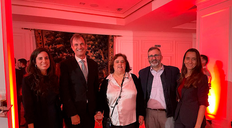 Paula Muñoz, SPEL Lanzarote, José Juan Lorenzo, director-gerente de Promotur, María Guardiet y Elena González de Promotur y Pedro Medina adjunto al consejero de la OET de Londres