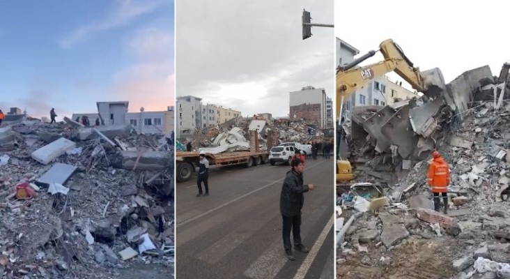 Barrios enteros de algunas ciudades de Turquía han quedado reducidos a escombros por los terremotos | Fotos: @BalkRseker vía Twitter