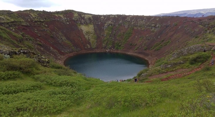 Cráter Kerid, al sur de Islandia