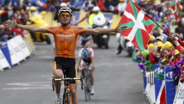 Samuel Sánchez en una etapa ciclista en el País Vasco | Foto: Fundación Euskadi