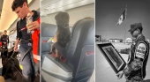 Los perros de rescate que realizaron su labor en Turquía, pasajeros ‘de primera clase’ | Fotos: Bomberos de Zaragoza / Anton Gerashchenko / Sedena México