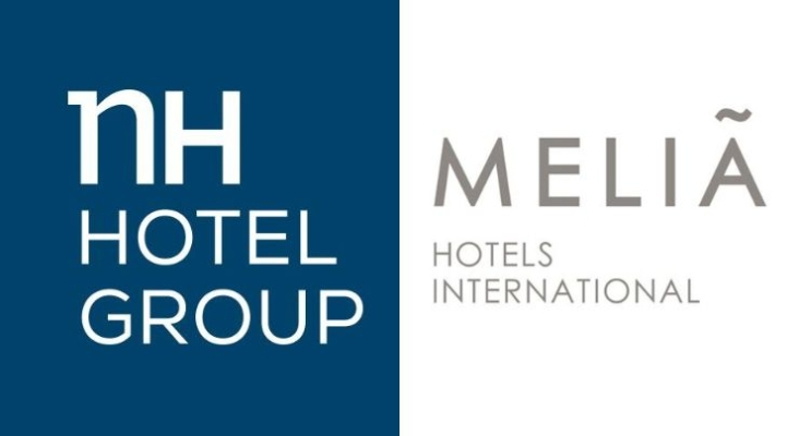 Logos de NH Hotel Group y Meliá Hotels International 