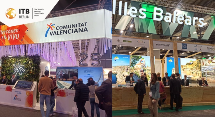 Estands de Comunidad Valenciana y Baleares de FITUR, que llevarán a ITB | Foto: Tourinews®