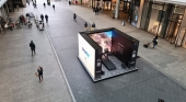 Cubículo con vídeo-senderos de Tenerife en el centro comercial Mall of Berlin (Alemania) | Foto: Cabildo de Tenerife