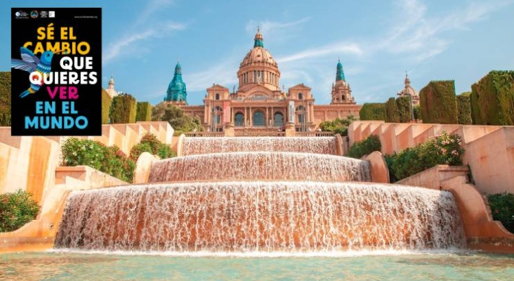 Día Mundial del Agua: Fuente de la Plaça de les Cascades en Barcelona