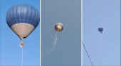 Momento del trágico accidente en el fallecieron dos personas en el globo aerostático incendiado | Foto: montaje Tourinews