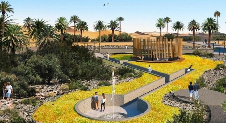 Render del proyecto de intervención para el Palmeral del Oasis de Maspalomas (Gran Canaria) (2)