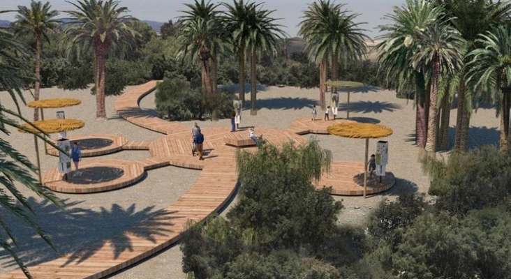 Render del proyecto de intervención para el Palmeral del Oasis de Maspalomas (Gran Canaria) 