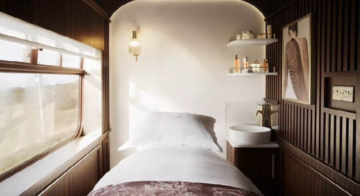 Una de las salas de 'wellnes' del vagón denominado Dior Spa Royal Scotsman | Foto: Belmond