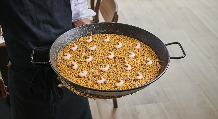 Arroz de La Honorable con gambas de La Santa Arroz de La Honorable con gambas de La Santa