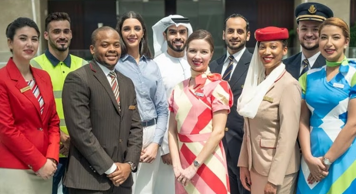 Trabajadores de la aerolínea Emirates | Foto: Emirates Group