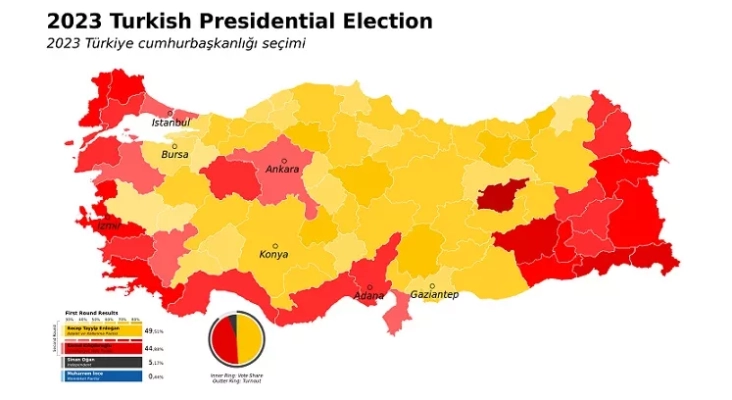 Mapa elecciones presidenciales Turquía Autor Randam (CC BY SA 4.0)