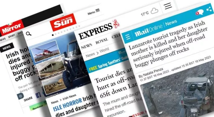 La prensa internacional se hace eco de la tragedia en Lanzarote en una excursión organizada