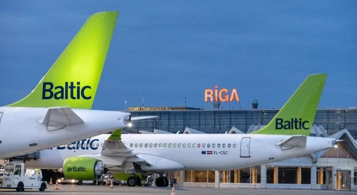 Avión de Air Baltic en Riga (Letonia) | Foto: Air Baltic