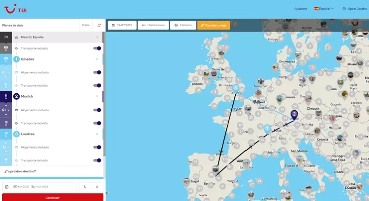 TUI Spain lanza su nuevo motor de reservas para paquetes dinámicos