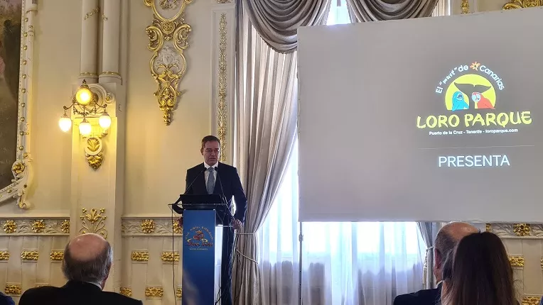 Christop Kiessling durante su intervención en el acto de presentación del proyecto Siam Park celebrado en el Gabinete Literario de Las Palmas de Gran Canaria | Foto: Tourinews