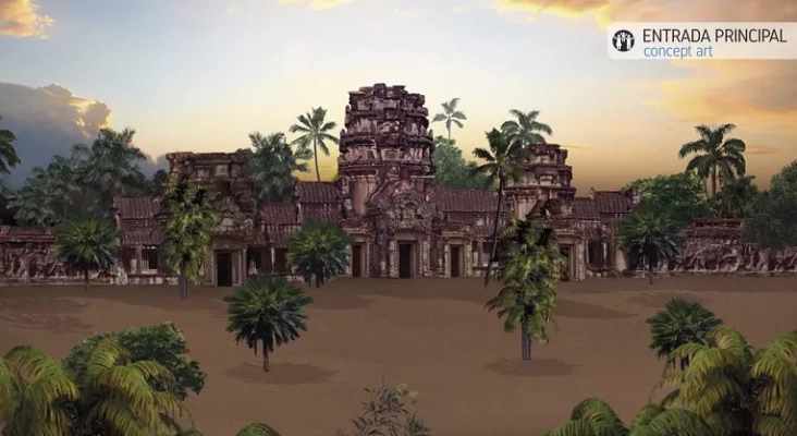 Infografía de la entrada principal del Siam Park Gran Canaria | Fuente: Grupo Loro Parque