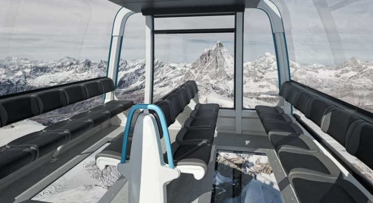 Vista desde el interior de una de las cabinas del teleférico Matterhorn Alpine Crossing | Foto: MAC