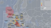 Espacios aéreos con retrasos Eurocontrol
