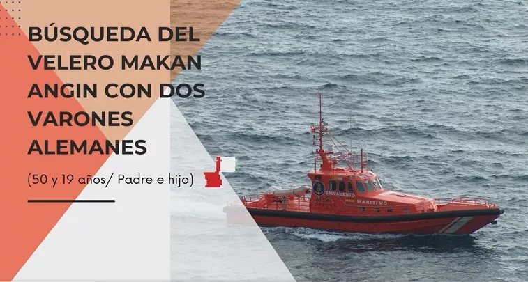 Continúa la búsqueda de los alemanes que llevan un día desaparecidos en Baleares Imagen Salvamento Marítimo