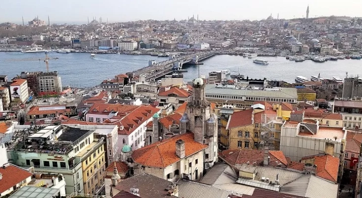 Vista aérea de Estambul, Turquía
