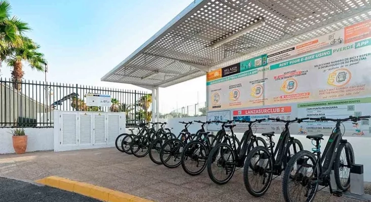 Puesto de bicicletasLanzasur Club, en Lanzarote