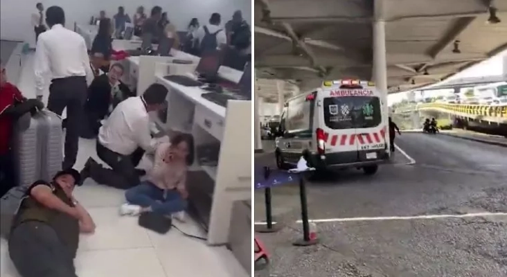 Pánico en el aeropuerto de Ciudad de México: persecución policial y un tiroteo a las puertas de la terminal | Foto: Twitter