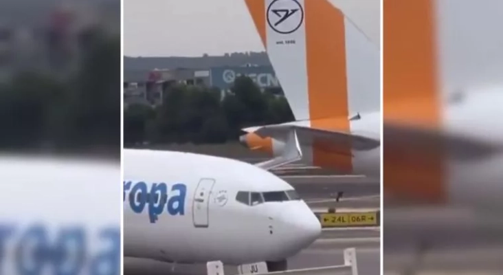 Vuelos cancelados tras el choque de dos aviones en el Aeropuerto de Mallorca | Foto: Captura del vídeo de @anwaviation, vía X