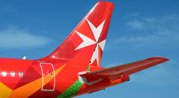 Cola de un avión de la compañía nacional maltesa | Foto: Air Malta