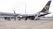 Avión de Ryanair en el Aeropuerto de Castellón